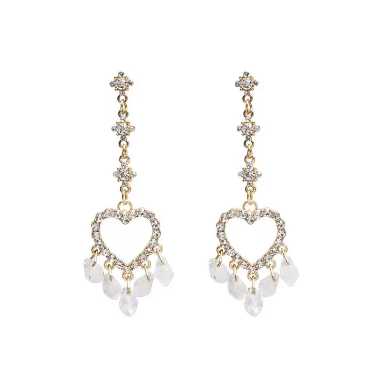 Инс же 925 пробы серебряные маленькие серьги с сердечком супер фея изящные