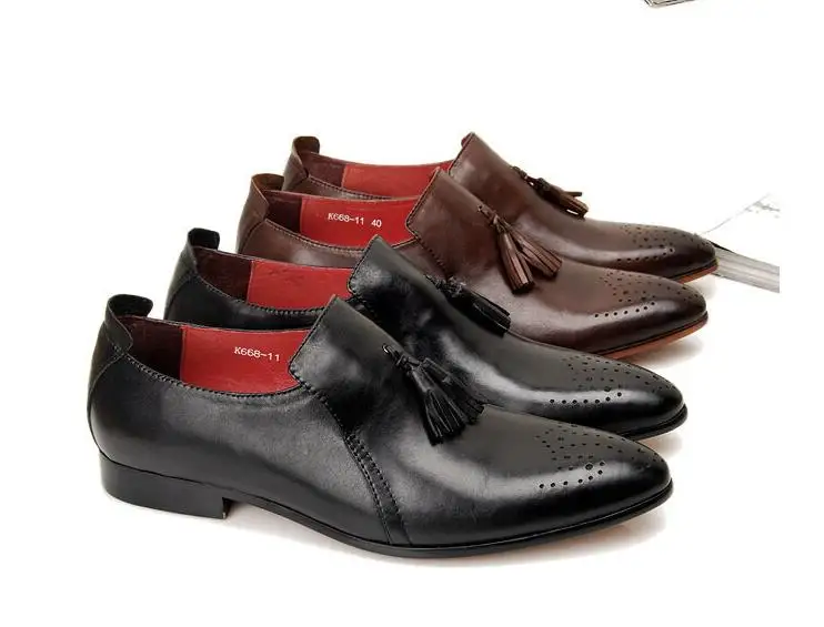 Деловая воздухопроницаемая парчовая парча с острым носком Повседневная офисная