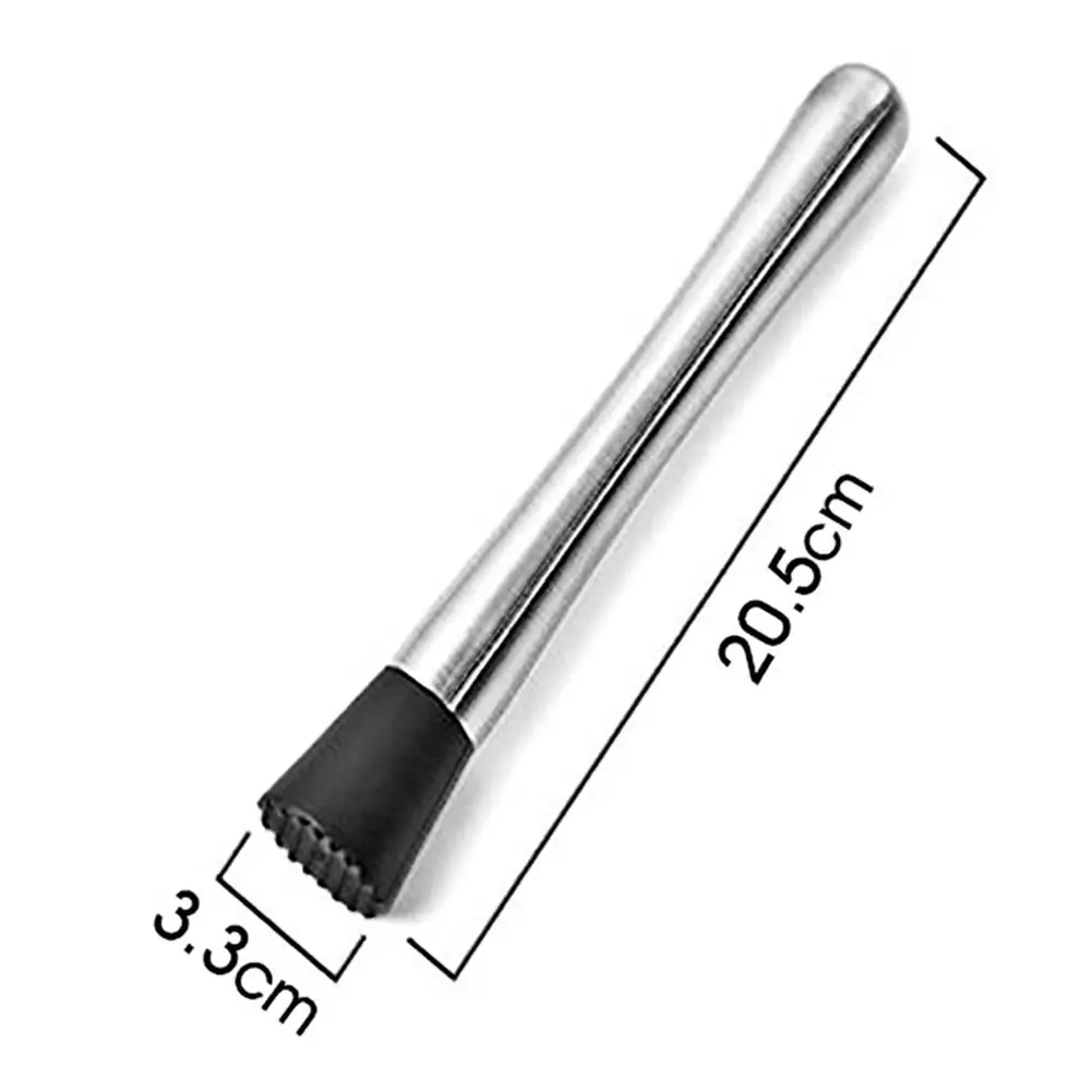 

Durable Stainless Steel Wine Mixing Stick Muddler Cocktail Stirrer Shaker Ice Crusher Comfortable Grip Handle Barware Tools