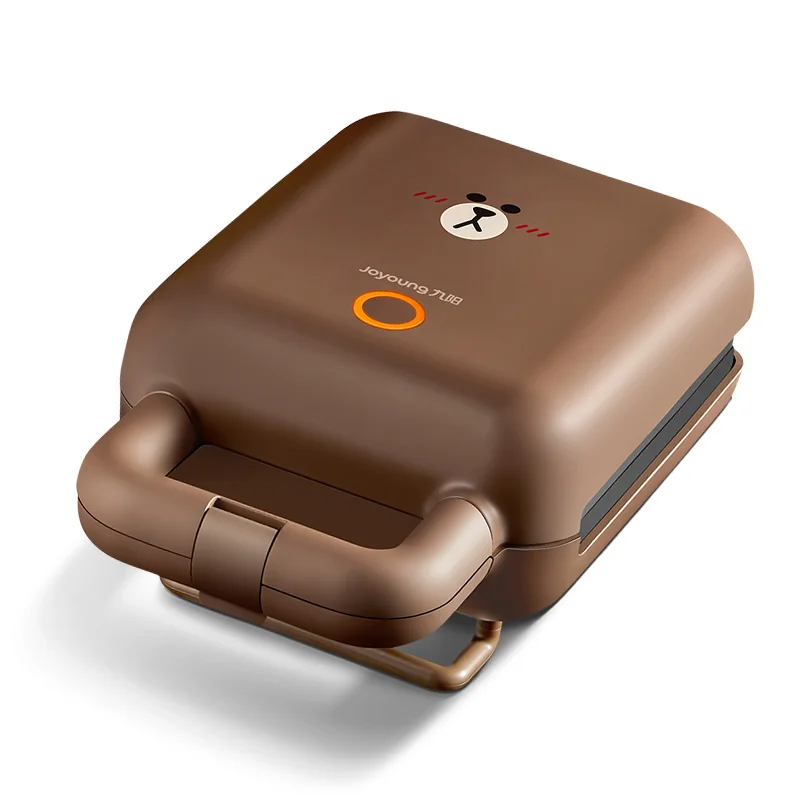 

220V Household Electric Waffle Maker Yellow/Brown Color Available Mini Portable Sandwich Baking Machine