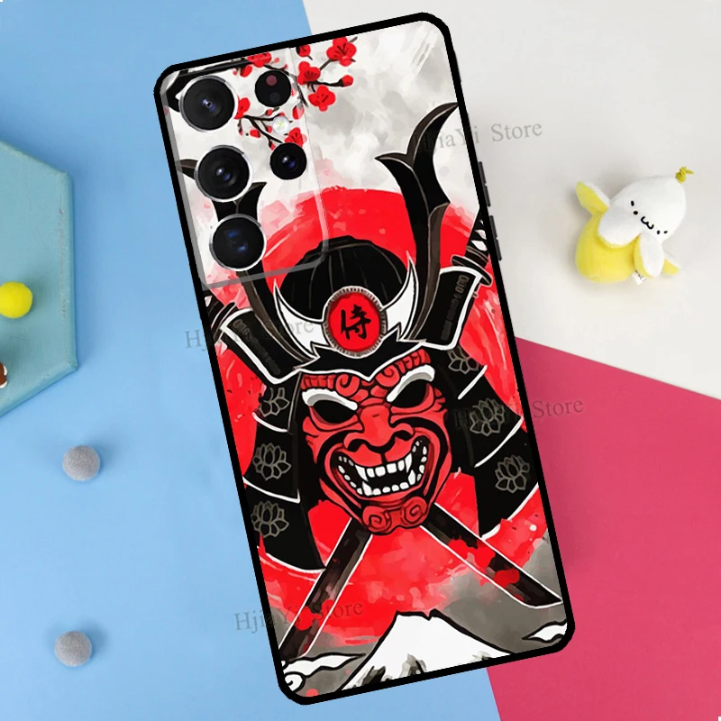 Чехол для телефона Oni Samurai Mask для Samsung Galaxy S21 Ultra S9 S10 S22 Plus Note 10 20 S20 FE.