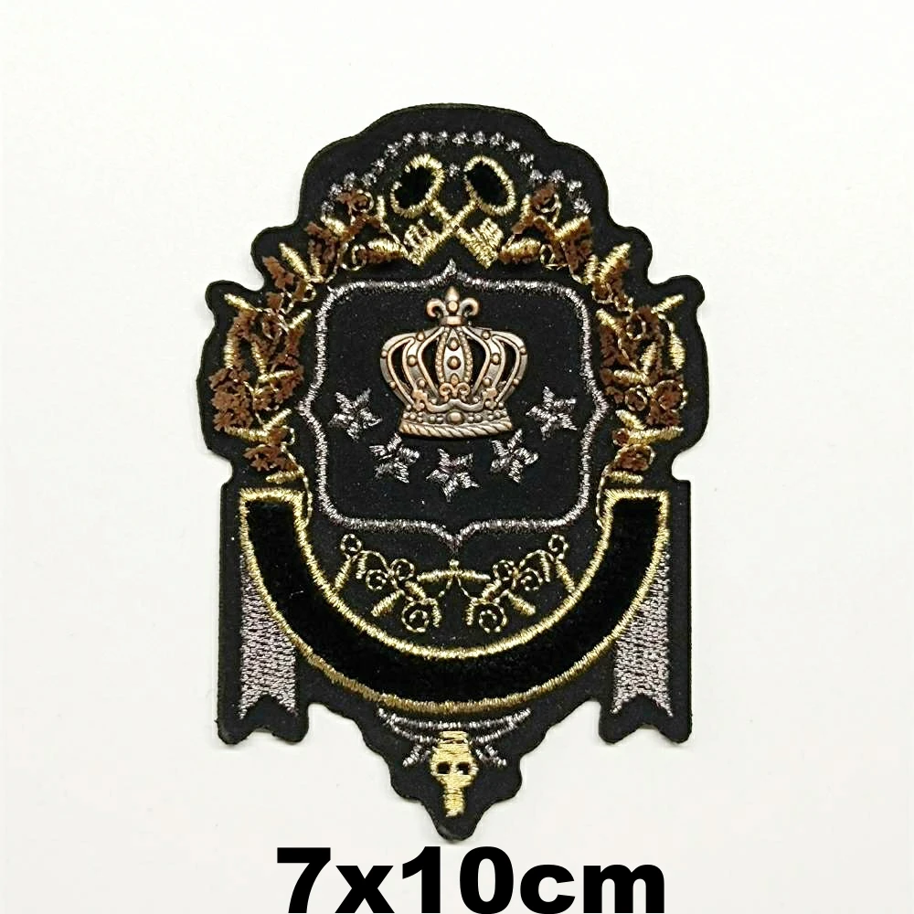 

Accessory embroidery metal leaf star crown embroideried patches for clothing AZ-3203