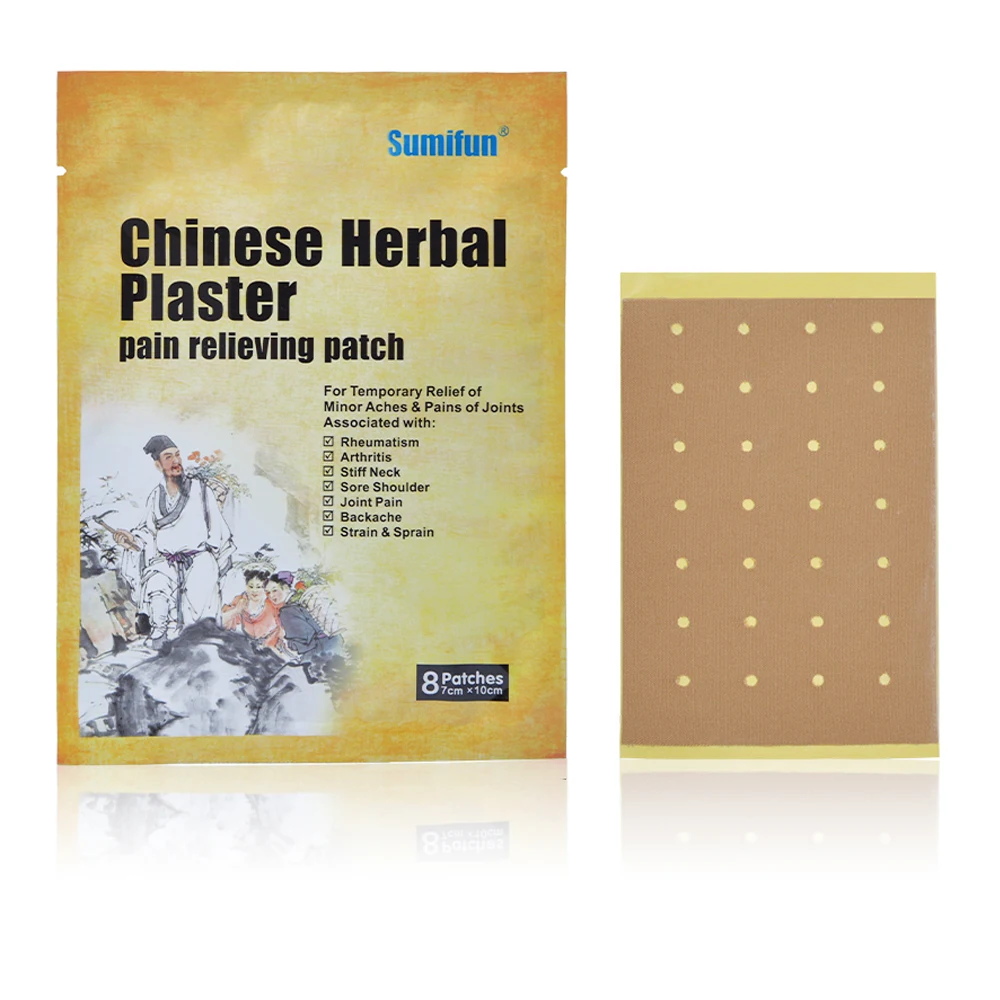 

8pcs/bag New 2019 Chinese Herbal Plaster Pain Reliving Patch Temporary Relief of Minor Aches&pains Health Care Medical