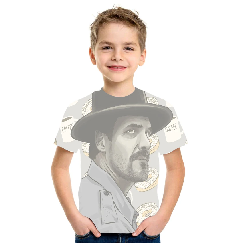 

2021 New Summer Boys and Girls Characters 3D Printed T-shirt Short Sleeve Casual Children's Wear