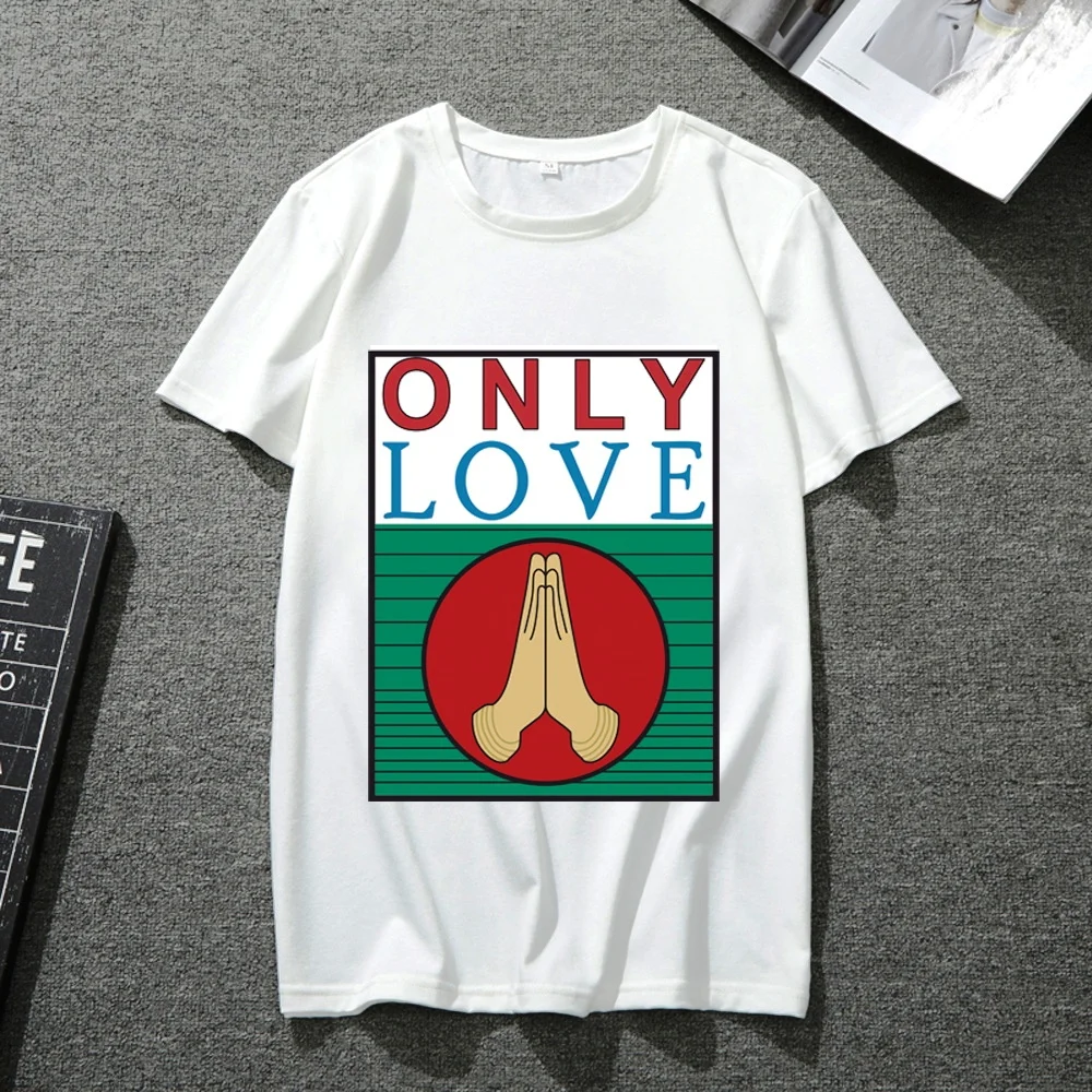 

White T-shirt Men and Women Trend Classic Short-sleeved Pattern Printing Series Harajuku Style Soft and Breathable Top