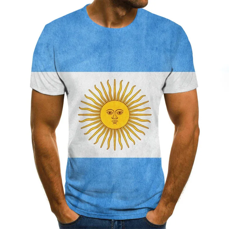 

New 3DT shirt men's round neck short-sleeved streetwear top T-shirt casual 3D printing flag banner star short-sleeved T-shirt