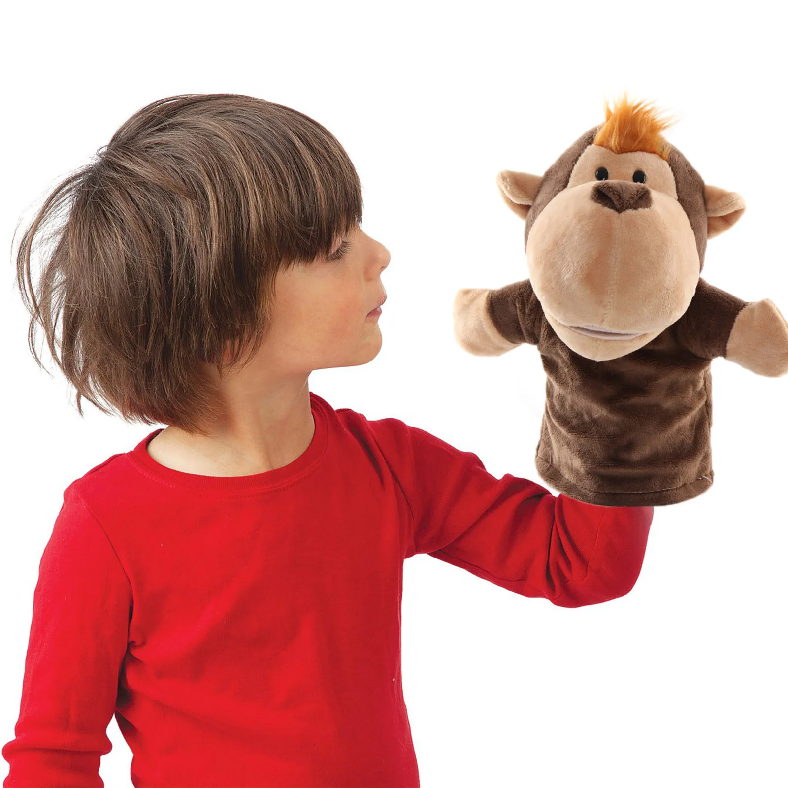 Мультяшная обезьяна плюшевая игрушка ручная марионетка Мультяшные животные