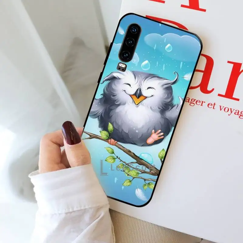 

Cute Owl Lover Cartoon Phone Case For Huawei Y5 Y6 II Y7 Y9 PRIME 2018 2019 NOVA3E P20 PRO P10 Honor 10