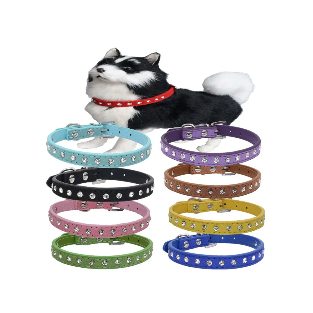 Ошейник для собак кристаллы в один ряд бриллиантовый ошейник маленьких средних