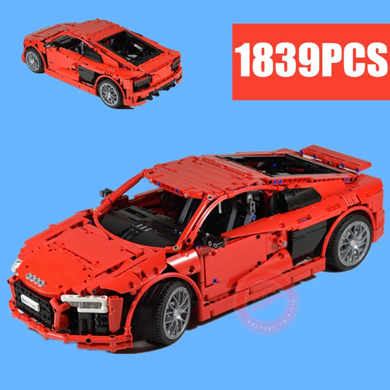 2019 Новая серия MOC AUDI R8 Супер гоночный автомобиль LeGINGlys MOC-4463 Technic наборы моделей