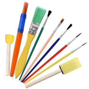 1 Набор губчатых кистей, пластиковые ручки, кисти для рисования, ролик для детей, сделай сам, инструменты для рисования граффити