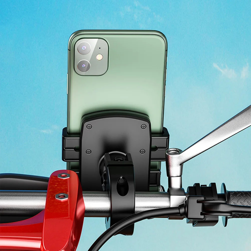 Adjustable Moblie Cell Phone Stand Bicycle Phone Holder Motorcycle Bike 360 Degree Rotatable Clip Stand Bracket