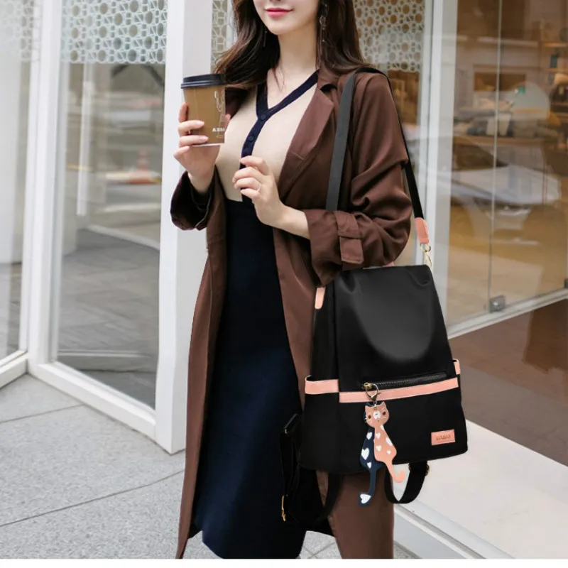 

2020 New Fashion Female Anti-theft Casual Backpack Waterproof Oxford Korean School Bag Outdoor Travel All-Match Package