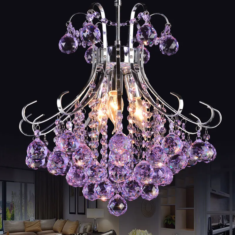 

European style simple modern crystal iron round hotel restaurant coffee shop bedroom cloakroom corridor Pendant Lights WF1109