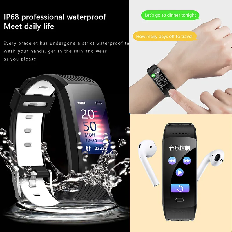 new 2021 smart watch men women smartwatch waterproof fitness tracker for android ios electronic smart clock silicone smart watch free global shipping