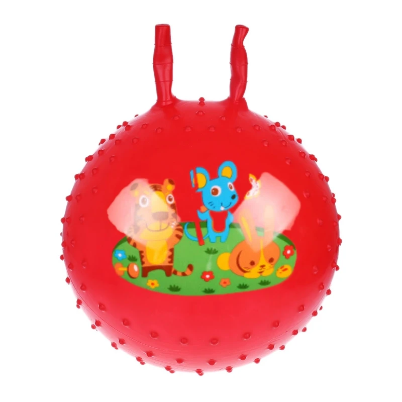 

New 18\" Massage Inflatable Jump Ball Hopper Bounce Retro Ball With Handle Gift