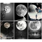 алмазная мозаика алмазная вышивка вышивка 5d полноразмерная алмазная живопись сделай сам, луна, пейзаж, картина, рукоделие, алмазная вышивка, наборы для вышивки крестиком, мозаика, домашний декор, искусство, подарок