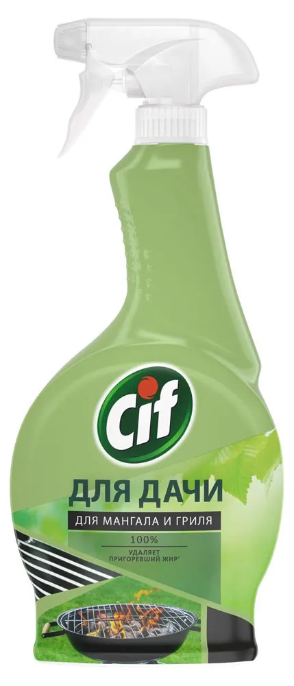 Чистящий спрей от жира и нагара «Для дачи. Для мангала и гриля» Cif, 500 мл