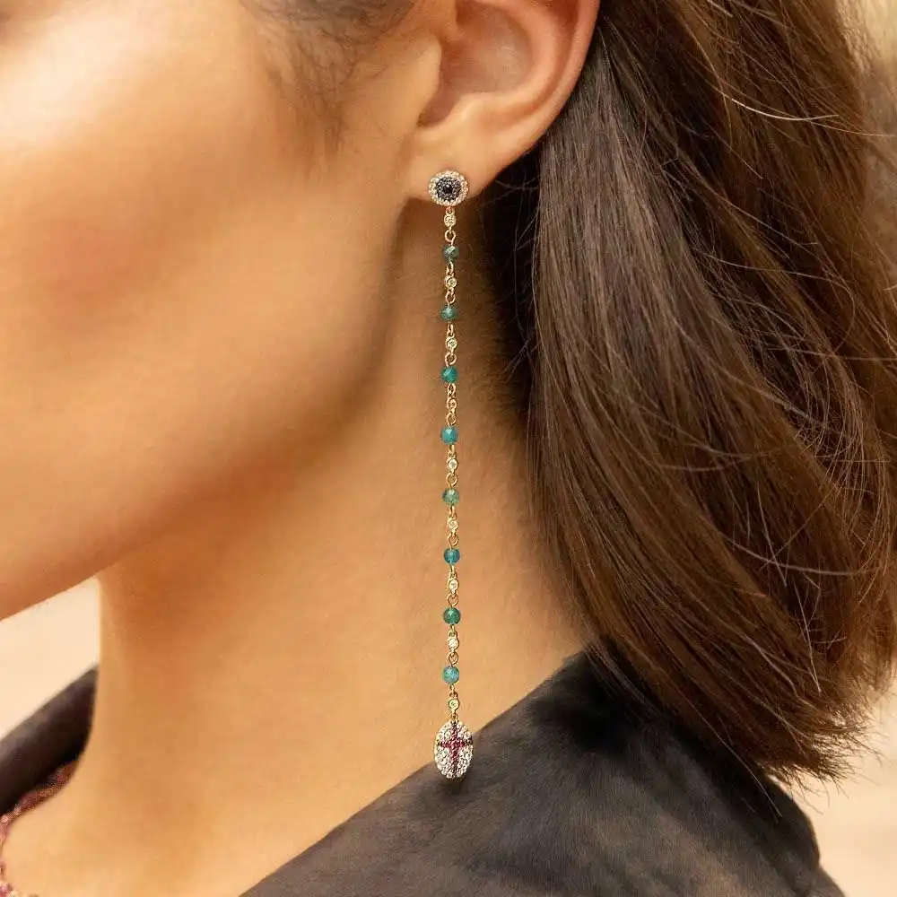 

Fashion Charm High-quality Original 1:1 Copy, Pink Pendant Asymmetrical Exquisite Earrings, Luxury Jewelry Gifts