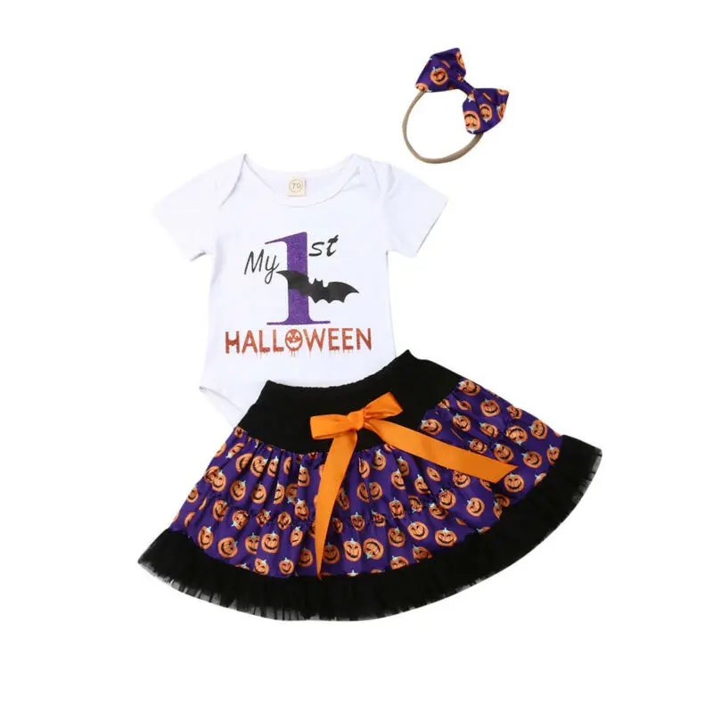 Мой первый костюм на Хэллоуин для новорожденных девочек балетная пачка с
