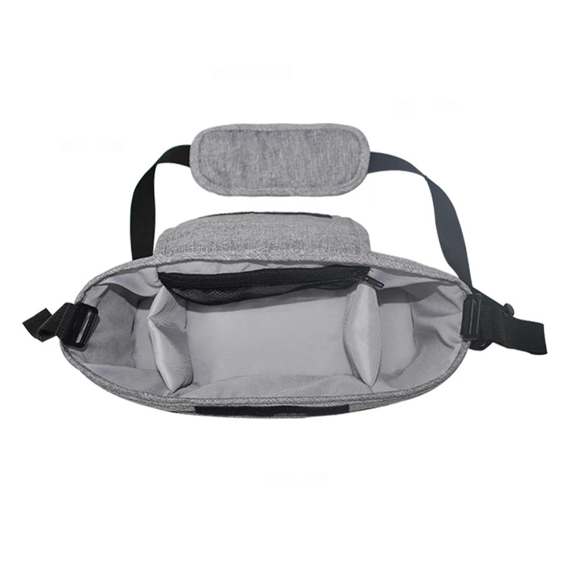 Organizador de cochecito de beb&eacute;, bolsa de pa&ntilde;ales con soporte para taza, accesorios para cochecito de beb&eacute;, gran oferta-5