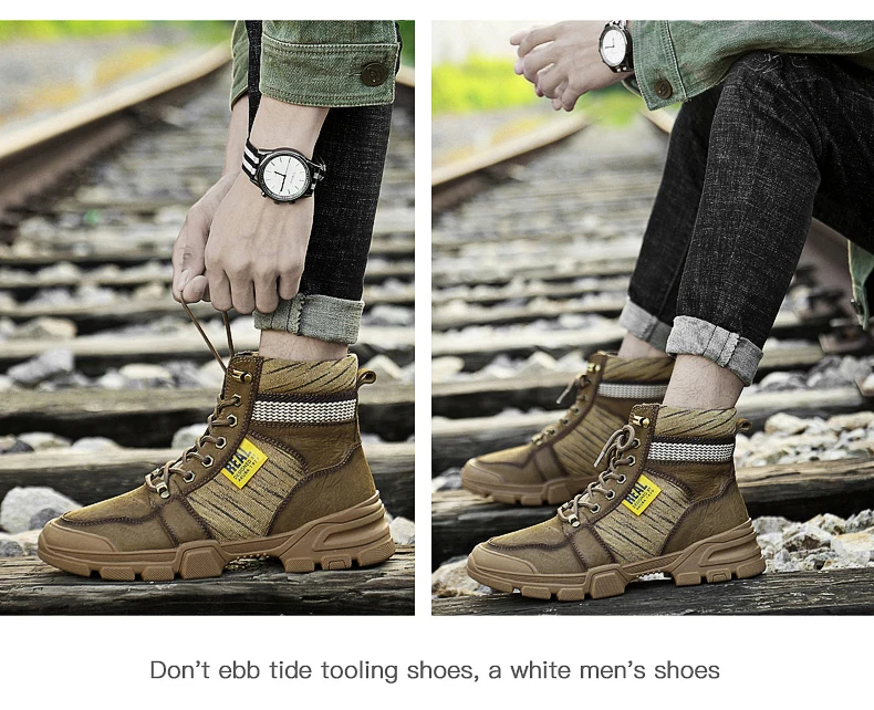 Weideng Plus Size 37-45 Genuine Leather Warm Boots Men Casual Winter Outdoor Women Snow Shoes High Quality Lace Up Soft Non Slip