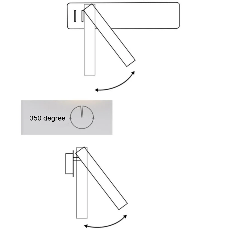 Современная светодиодная настенная лампа светильник для чтения спальни ночной