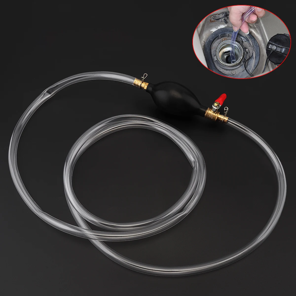 Трубка из ПВХ с топливным насосом 10 мм ручная трубка для всасывания масла