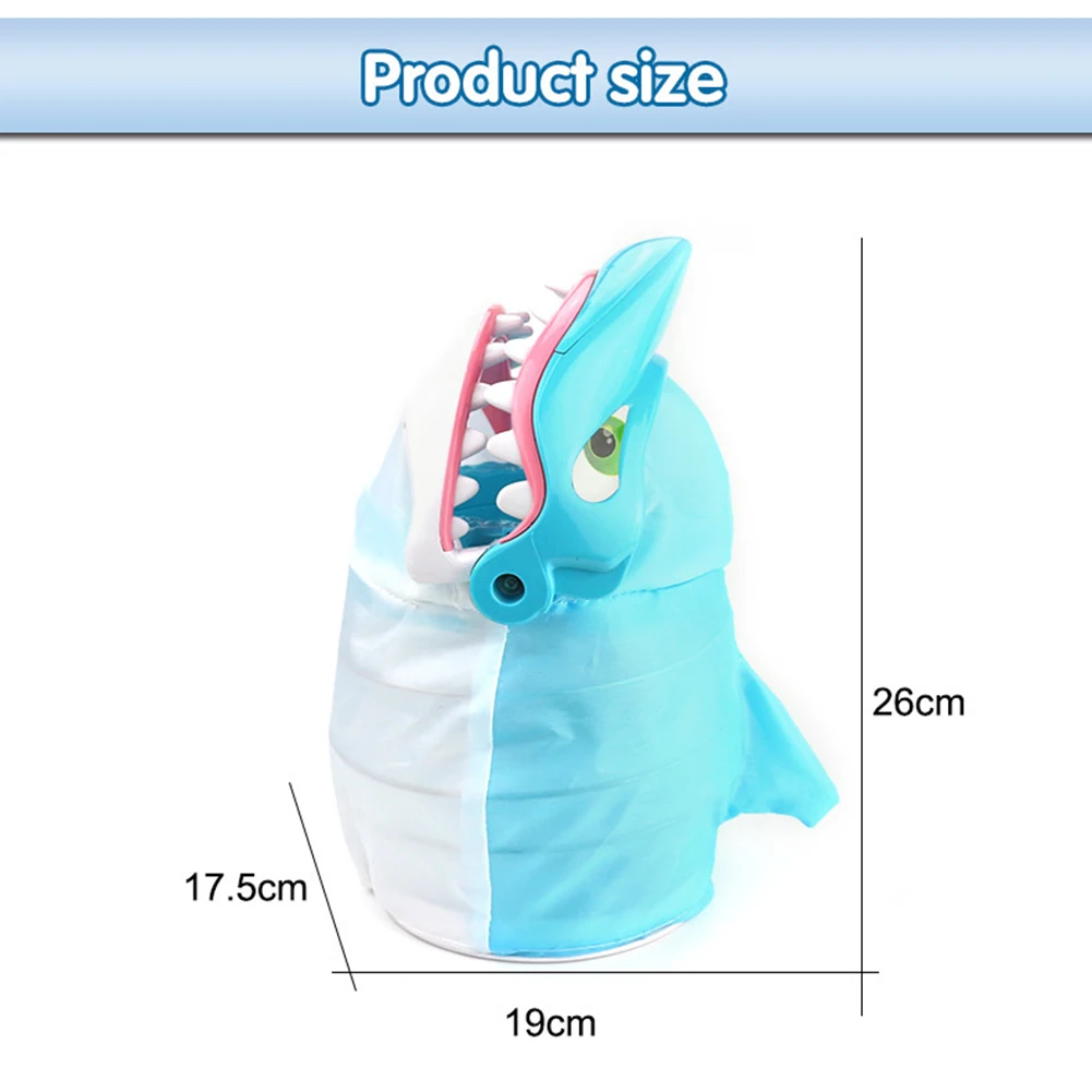 

Interactive Fishing Shark Biting Hand Jokes Prank Toy Interactive Desktop Family White Shark Desktop BitingGame Gift for Kids