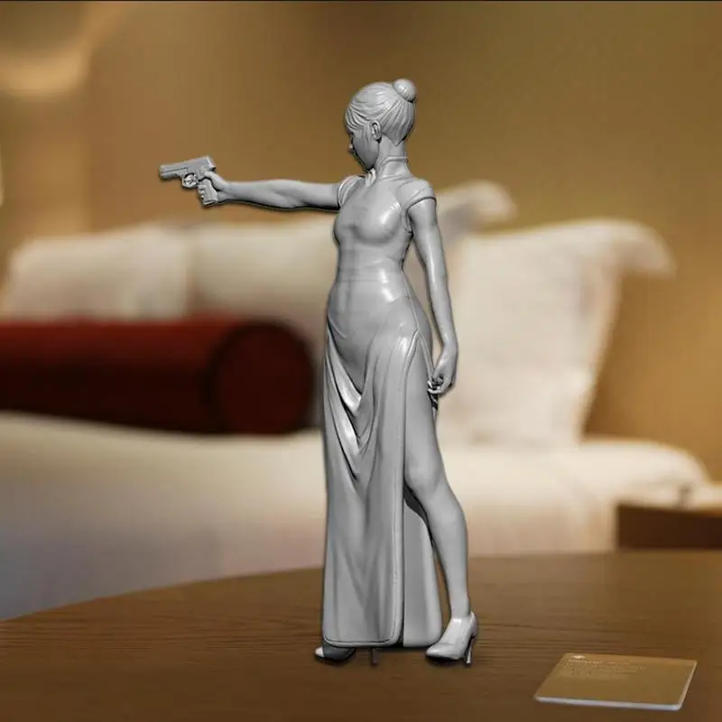 YUFAN 1/24 Cheongsam женский убийца солдат из смолы 7,5 см статическая эпоксидная смола модель игрушки включает Geunine упаковка