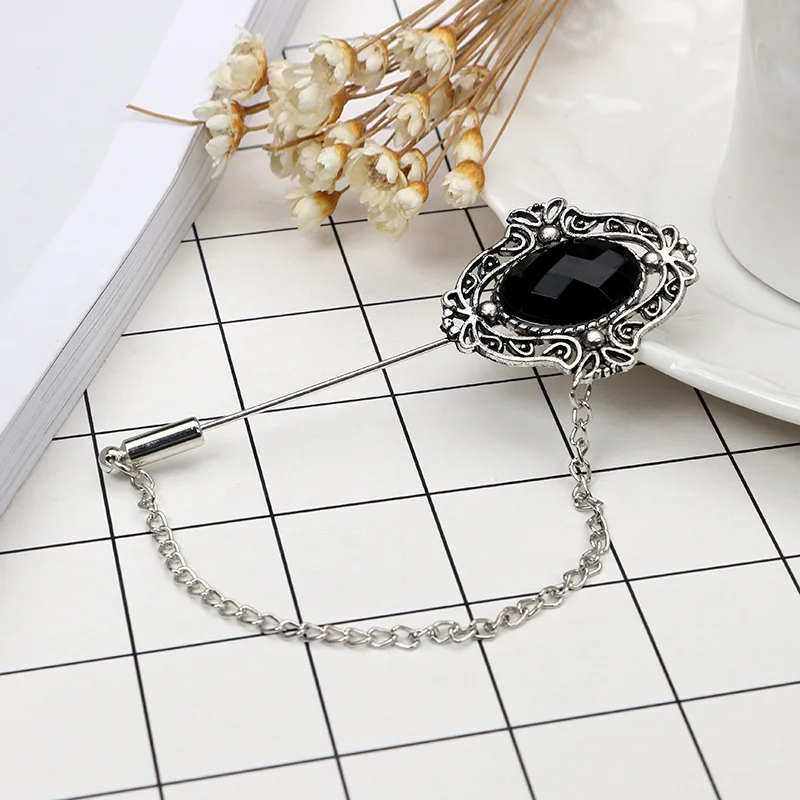 Сплав горный хрусталь отворот палка булавка брошь костюм для рубашки мужчин