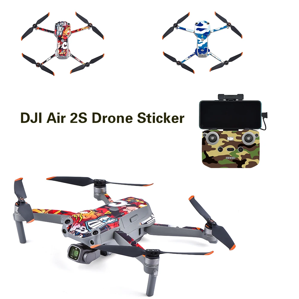 

Наклейка для корпуса DJI Air 2S, Защитная пленка для батареи с дистанционным управлением, цветные наклейки из ПВХ для дрона DJI Air 2S, аксессуары дл...