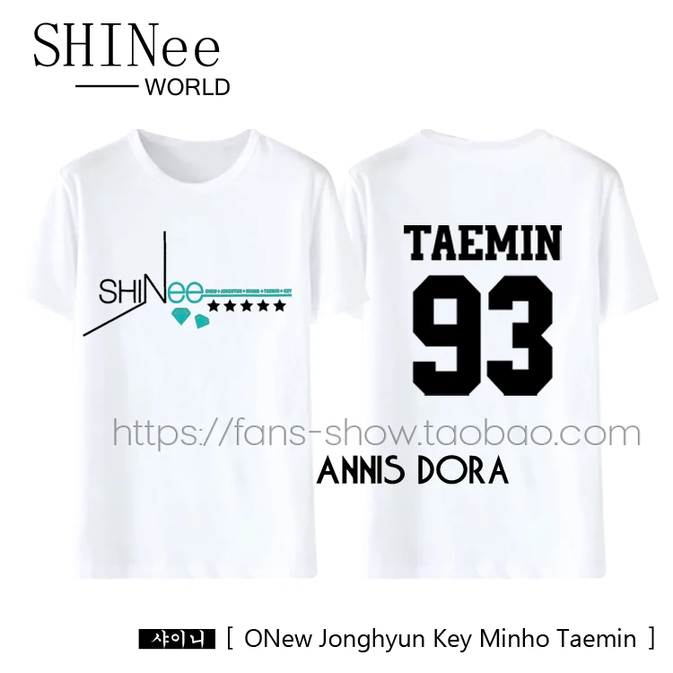 Футболка SHINee ONEW MINHO KIBUN JONGHYUN TAEMIN | Мужская одежда
