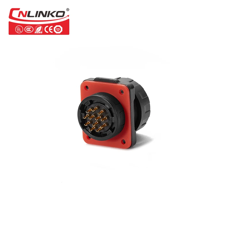 Водонепроницаемый IP67 пластиковый 12 контактный женский круглый разъем