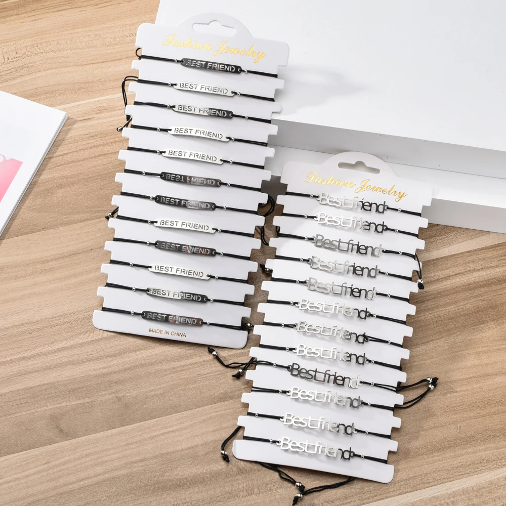 Комплект женских браслетов из нержавеющей стали 12 шт./лот|Браслеты с шармами| |