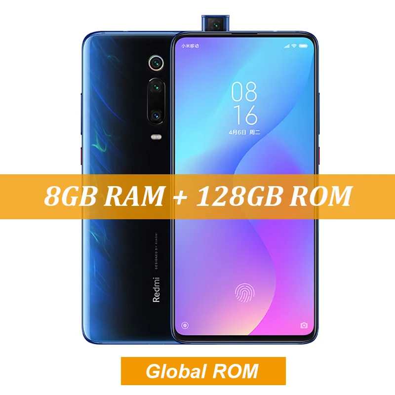 Global Rom Blue Смартфон Xiaomi Redmi K20 Pro, 8 ГБ, 128 ГБ, Восьмиядерный процессор Snapdragon 855, 48мп, тройная камера, 4000 мАч, 6,39 дюйма, AMOLED экран - Цвет: Global Rom Blue