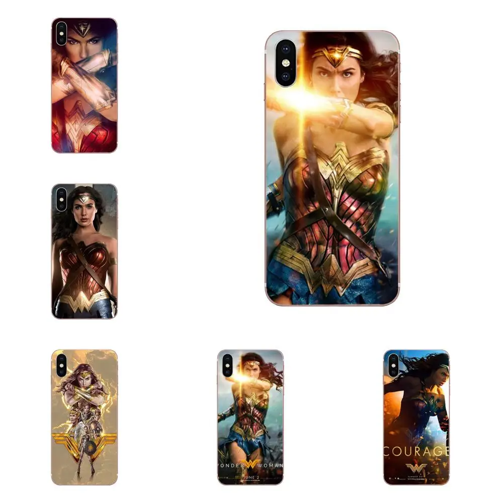 Diy Окрашенные аксессуары для телефонов Чехол Wonder Woman Top для Apple iPhone 4 4s 5 5C 5S SE 6 6S 7 8 Plus X XS Max XR