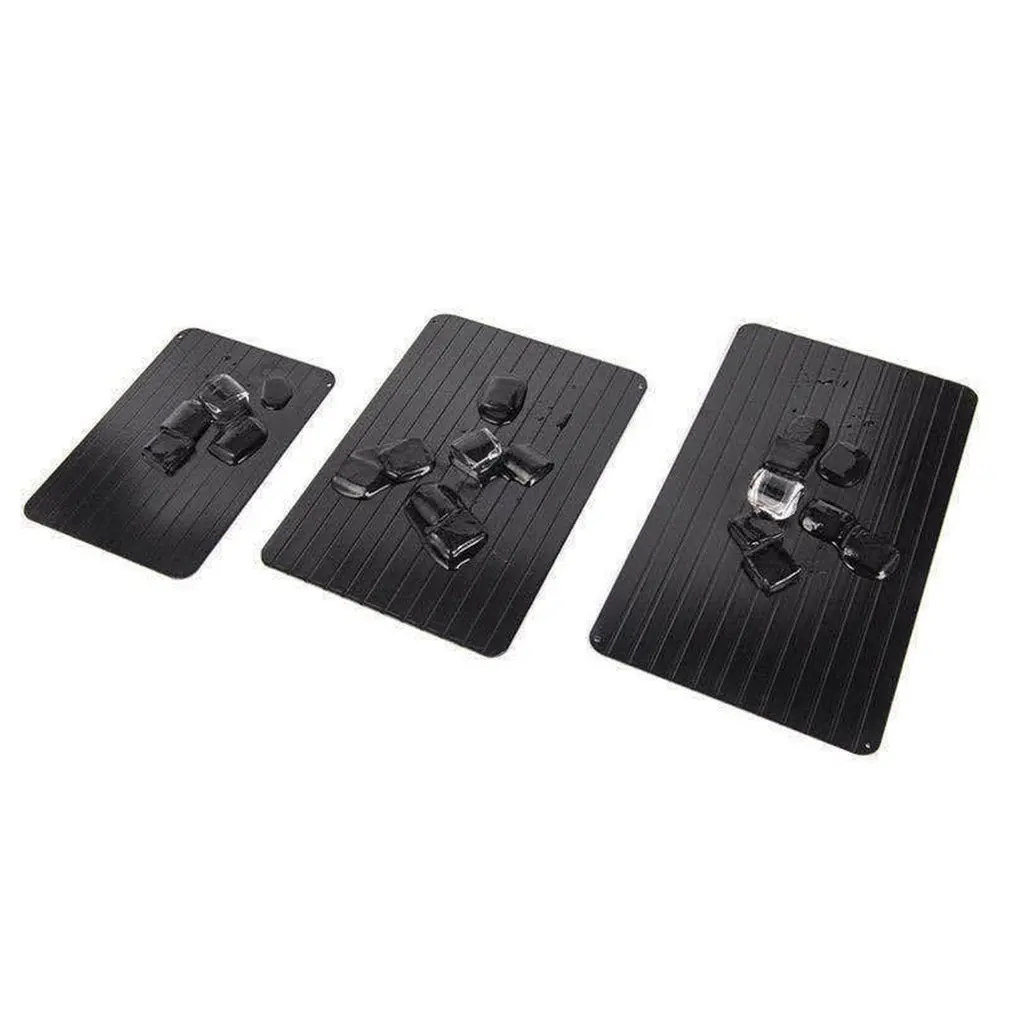 

New Aluminum Alloy Steel Fast Defrosting Tray Thaw Frozen Food Meat Fruit Quick Plate Board Defrost Kitchen Gadget Tool