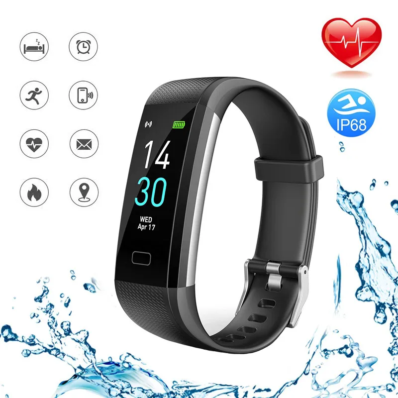 

2021 hot sale new fashion smart watch waterproof health watch wristband S5 Smart bracelet heart rate fitness tracker