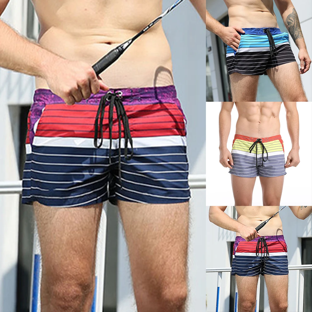 

New Fashion Men's Sexy Striped Printed Beach Shorts