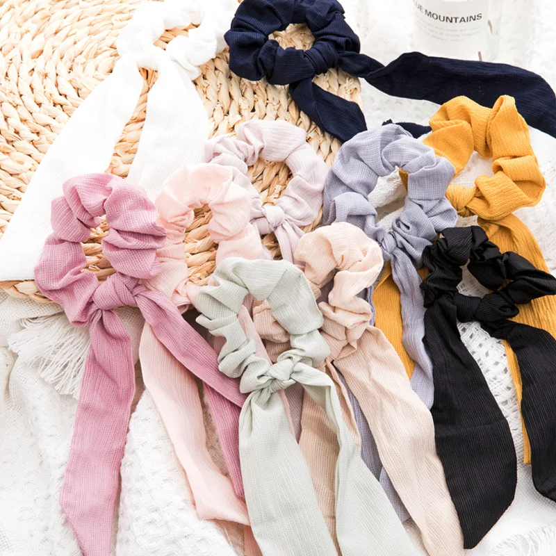 

Print Bow Leopard Dot Elastic Women Elegant Hair Band Solid Headband Girl Vintage Scrunchie Rubber Band Fashion Hair Accessories