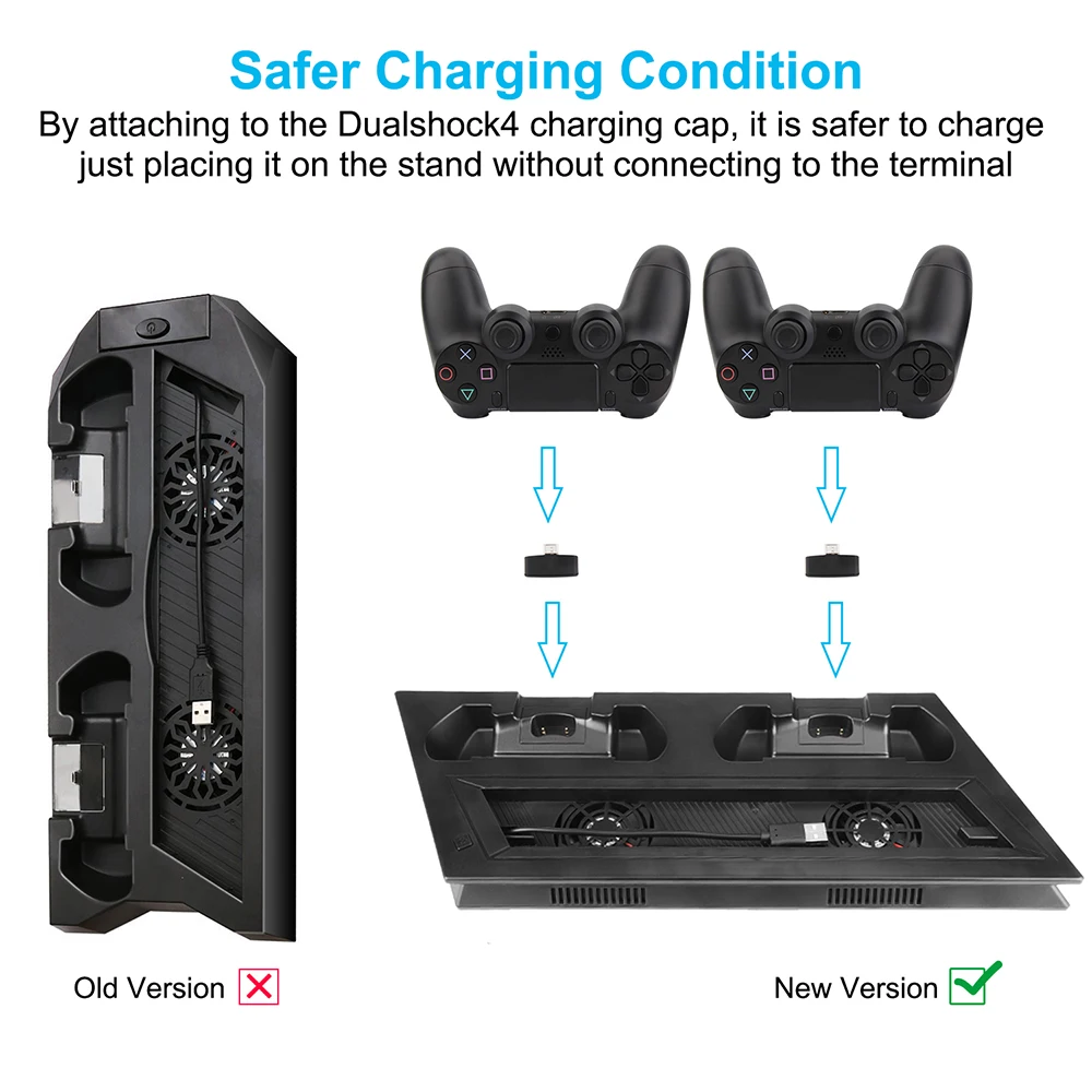 Обновленная версия PS4 ТОНКАЯ вертикальная подставка светильник кой Охлаждающие