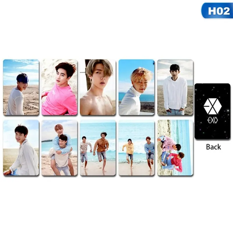 

10PCS/Set KPOP EXO Album Self Made LOMO Card Double-Side HD Photo Card Poster Photocard Fans Gift Collection Stationery Set