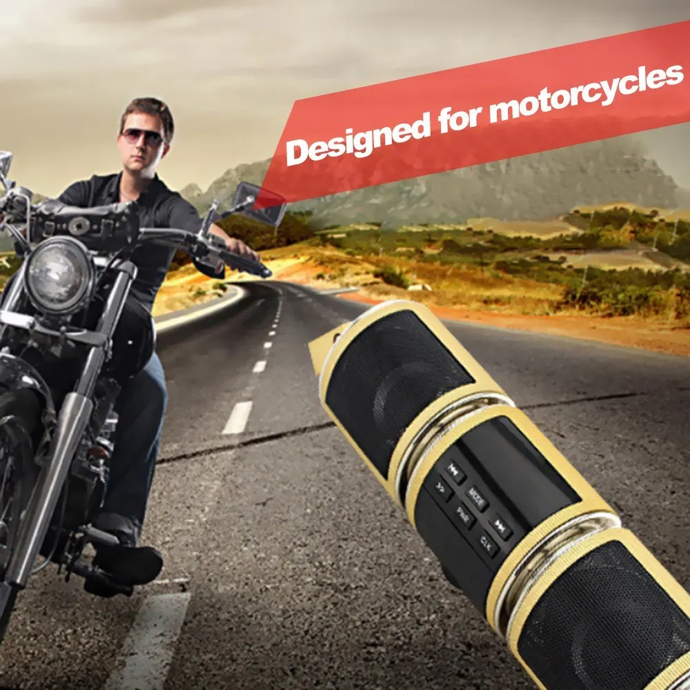 Мотоцикл MP3 музыкальный плеер BT водонепроницаемый стерео динамик со