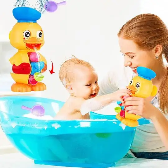 

Baby Bath Toy Cartoon Shower Duck Water Spray Toys Faucet Bathroom Bathtub Educational Play Game for Kids Children