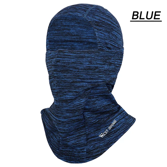 Blue A WEST BIKING, Зимняя Маска для лица, шарф, Теплая Лыжная маска для сноуборда, велосипеда, маска для бега, рыбалки, шеи, теплая спортивная Балаклава, шлем шляпа Кепка - Цвет: Blue A