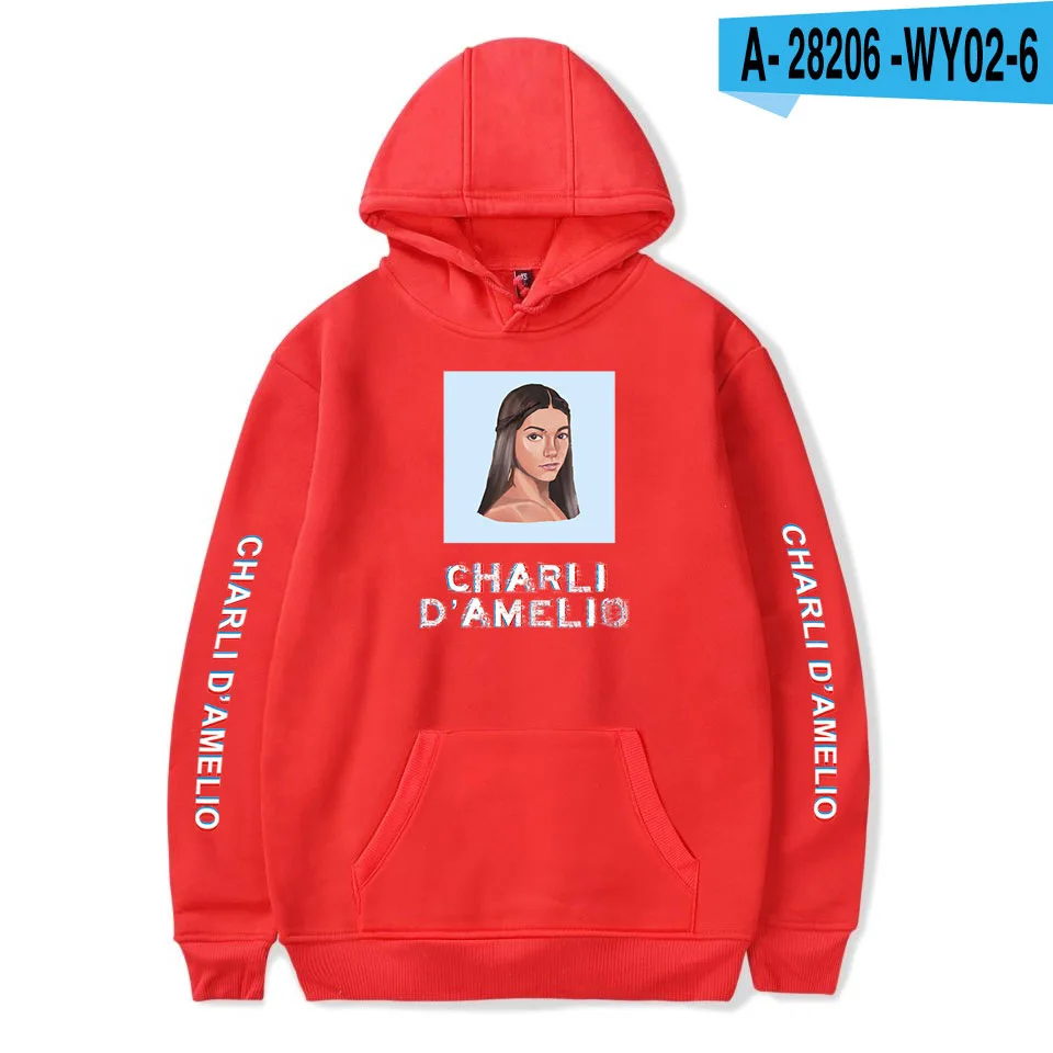 

Fashion Charli DAmelio Hoodies Sweatshirts Boys/Girls Kpop Pullover Hooded Harajuku Charli D'amelio Merch Clothes sudadera