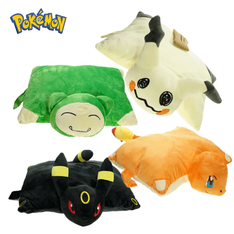 Pikachu Umbreon Charmander Mimikyu Snorlax Pokemon Plush Dolls Toys Pillow for Home Bedroom Decortion Stuffed Plush Toys Gifts