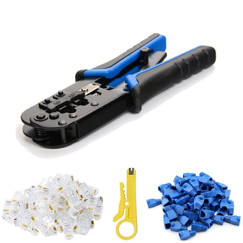 

For EZ RJ45 Crimping Tool Straight Through For RJ45 / RJ12 Conventional And End-Through Connectors