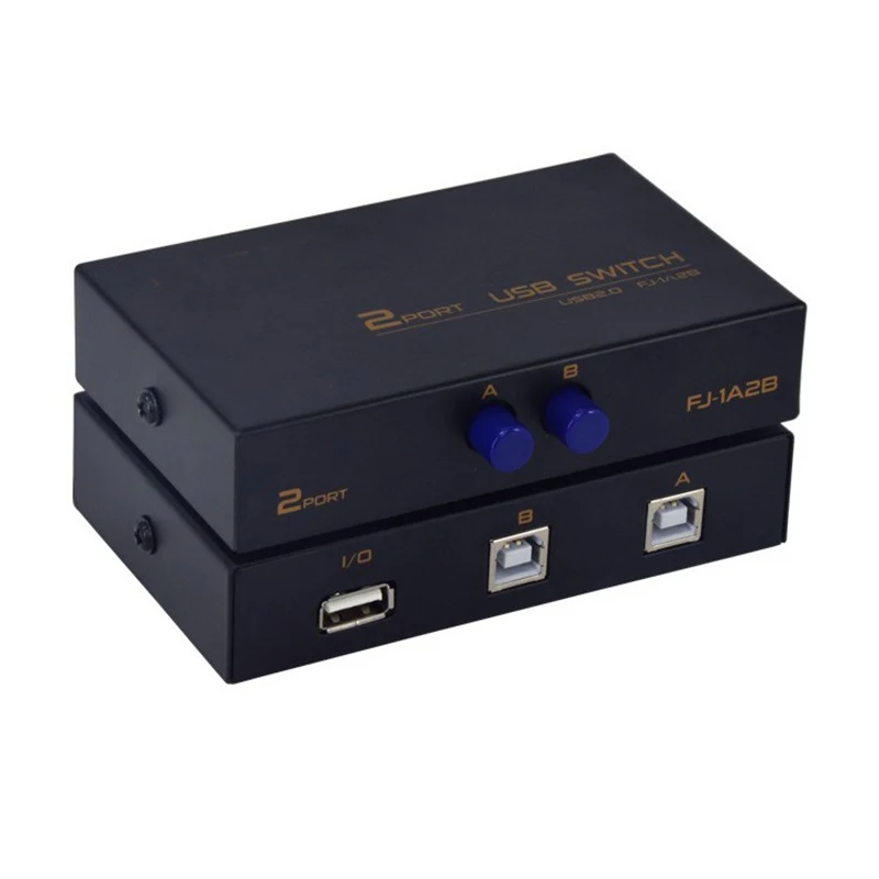 2 порта USB2.0 устройство переключатель распределитель адаптер Коробка для ПК